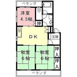プラザスール 3DKの間取図画像