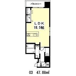 Forest.N ワンルームの間取図画像