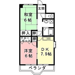 TakeOff.7 2DKの間取図画像