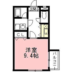 パクトル 1Kの間取図画像