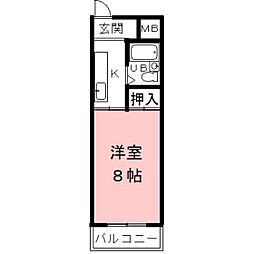 コーポエイト ワンルームの間取図画像