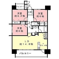 サンリユクス加納 3LDKの間取図画像