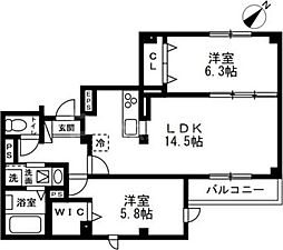 間取図画像 2LDK