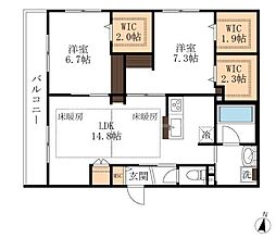 間取図画像 2LDK