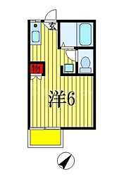 ノーブルハイツ 1Kの間取図画像