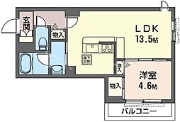 アルベレータ3 1LDKの間取図画像