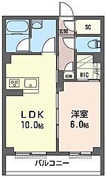 Mader2 1LDKの間取図画像