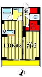 Mader2 1LDKの間取図画像