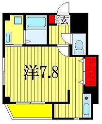 ブライトヒルズ新宿 1Kの間取図画像