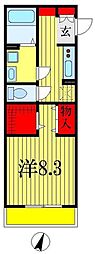 ヴェルデカーサ 1Kの間取図画像