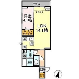 D-SOLACE祐光 A 1LDKの間取図画像