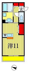 エヴァーラスティング千葉 ワンルームの間取図画像