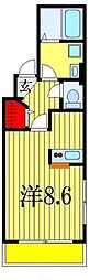 グランデュールSOGA ワンルームの間取図画像