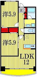 グレイス・ヴィラ 2LDKの間取図画像