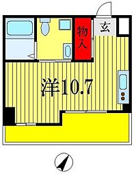 リエス千葉新宿 ワンルームの間取図画像