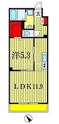 ミリアビタ大森台 1LDKの間取図画像