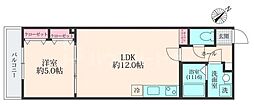 ミリアビタ稲毛東 1LDKの間取図画像