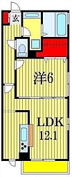 シュテルンハイム 1LDKの間取図画像