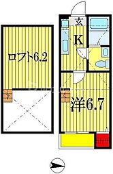 コンフォートヴィラ寒川 1Kの間取図画像