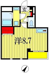 アイビス ワンルームの間取図画像