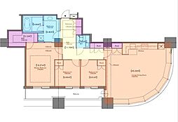 東京ツインパークスレフトウィング 3SLDKの間取図画像