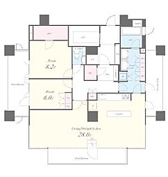 サンウッド青山 2LDKの間取図画像