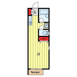 PUREHEIGHTS ワンルームの間取図画像