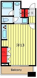 ステーションガーデンタワー ワンルームの間取図画像