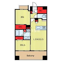 グランカーサ町屋 803 8階2LDKの間取り