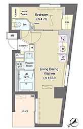 ラフォンテ田端 1LDKの間取図画像