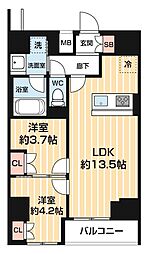ARCOBALENO MINAMISENJU 2LDKの間取図画像