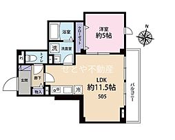 ハピネスミノリ 1LDKの間取図画像
