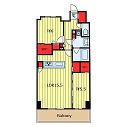 スプランディッド西日暮里 2LDKの間取図画像