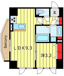 オーキッドレジデンス三ノ輪 1LDKの間取図画像