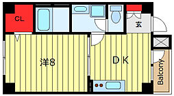 ハイツミヨシ 1DKの間取図画像
