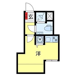 ARTPALACE ワンルームの間取図画像