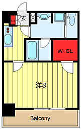 クレア田端プレミアレジデンス 1Kの間取図画像
