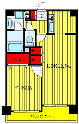 クレール2川原 1LDKの間取図画像