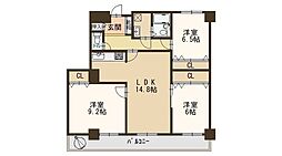 プリオーレ美山台壱番館 3LDKの間取図画像
