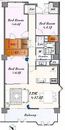 ポートピアプラザE棟 3LDKの間取図画像