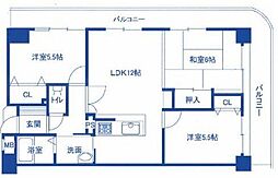 プレステージ大久保駅前 3LDKの間取図画像