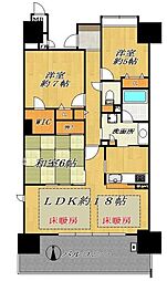 イトーピア神戸ポートアイランド 3LDKの間取図画像