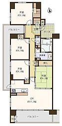 ルネ・ヒルトップフラッツ 4LDKの間取図画像
