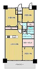 アルファスマート神戸狩口台 3LDKの間取図画像