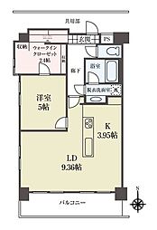 セザール錦糸町 1LDKの間取図画像
