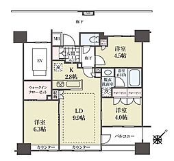 イニシア一之江駅前 3LDKの間取図画像