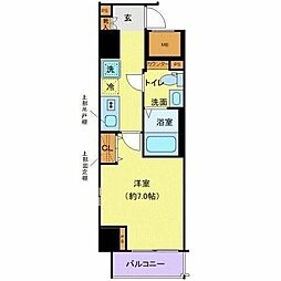 クレヴィスタ蒲田 1Kの間取図画像