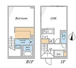リーガランド桜新町アネックス 1LDKの間取図画像