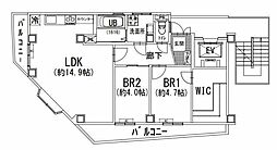 カルムメゾン丸山 2LDKの間取図画像