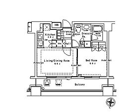 パークアクシス御茶ノ水ステージ 1LDKの間取図画像
